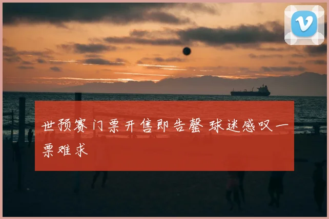 世预赛门票开售即告罄 球迷感叹一票难求